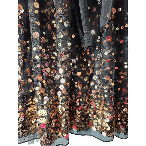 Crystal Doll size 5 black and gold prom, homecoming, cocktail party dress - Picture 7 of 12